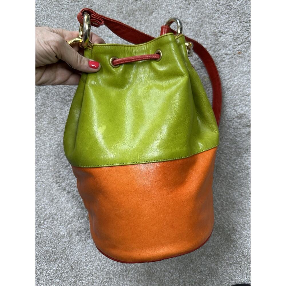 Joseph B Exclusive New York Colorful Woven Bucket Bag Boho Drawstring Crossbody - Picture 12 of 13